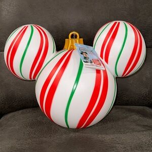 Disney MICKEY MOUSE Candy Icon Medium ORNAMENT Light-Up Decor Blow Mold NEW